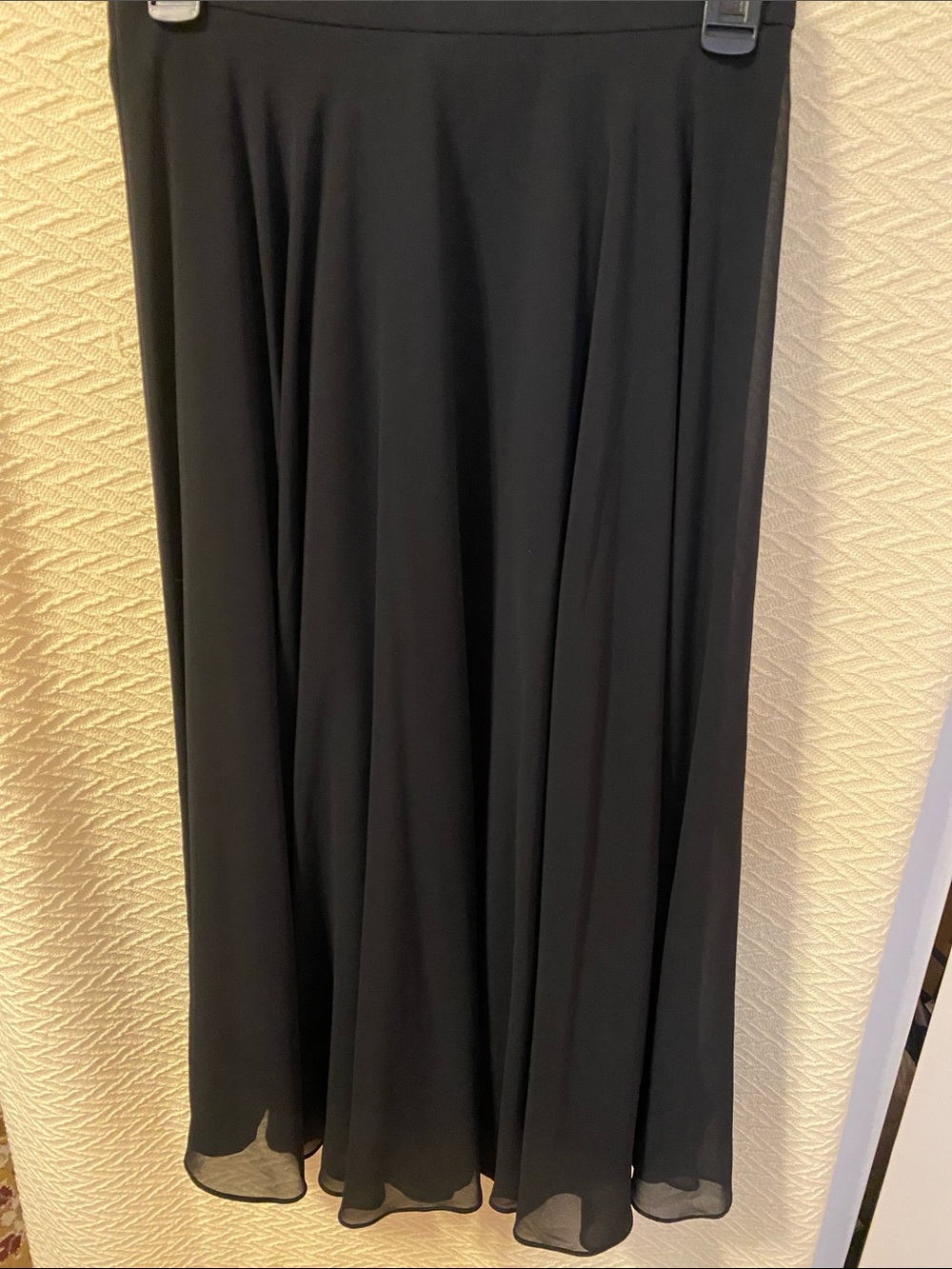 A.J. Bari Black Flowing Maxi Skirt